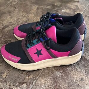 Converse Run One‎ Star Low Black Fuchsia Lace Up Sneakers Womens Size 7 Mens
5.5